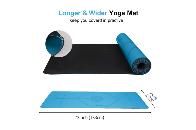 Gesunde blaue PU-Gummi-Yoga-Matte