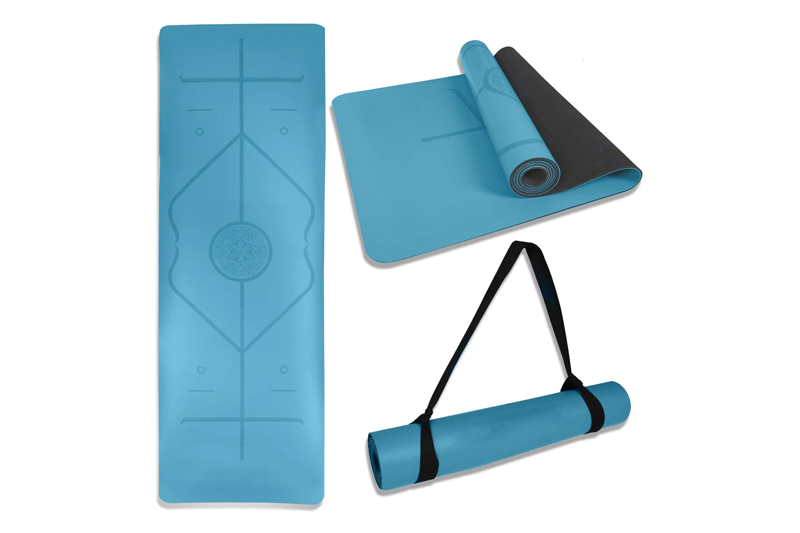 Gesunde blaue PU-Gummi-Yoga-Matte