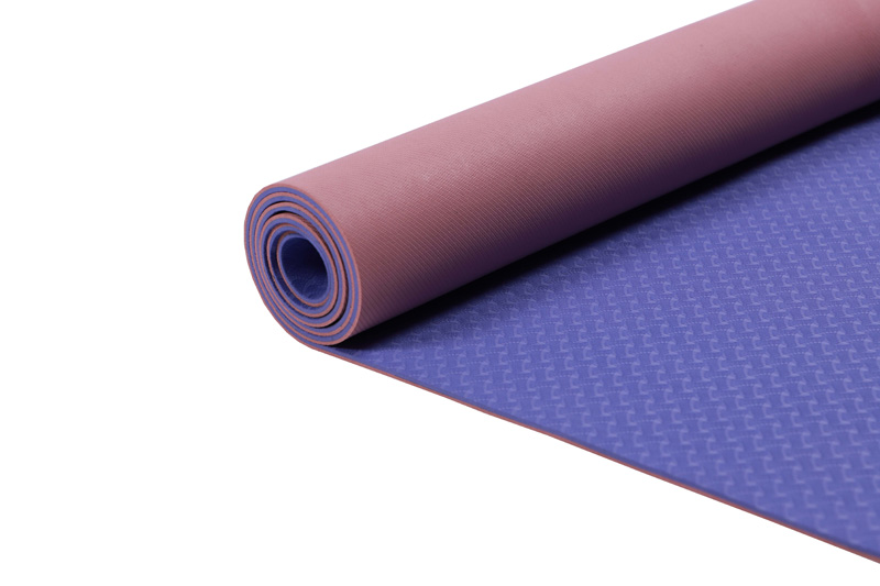 Rutschfeste lila/rosa TPE-Yoga-Matte