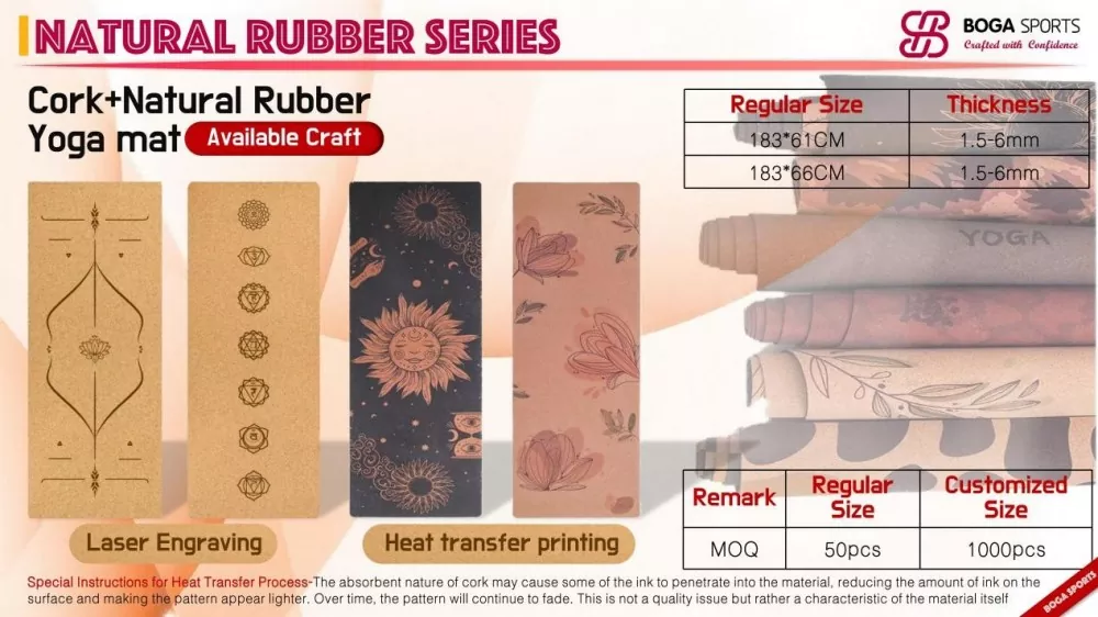 Cork Rubber Yoga Mat