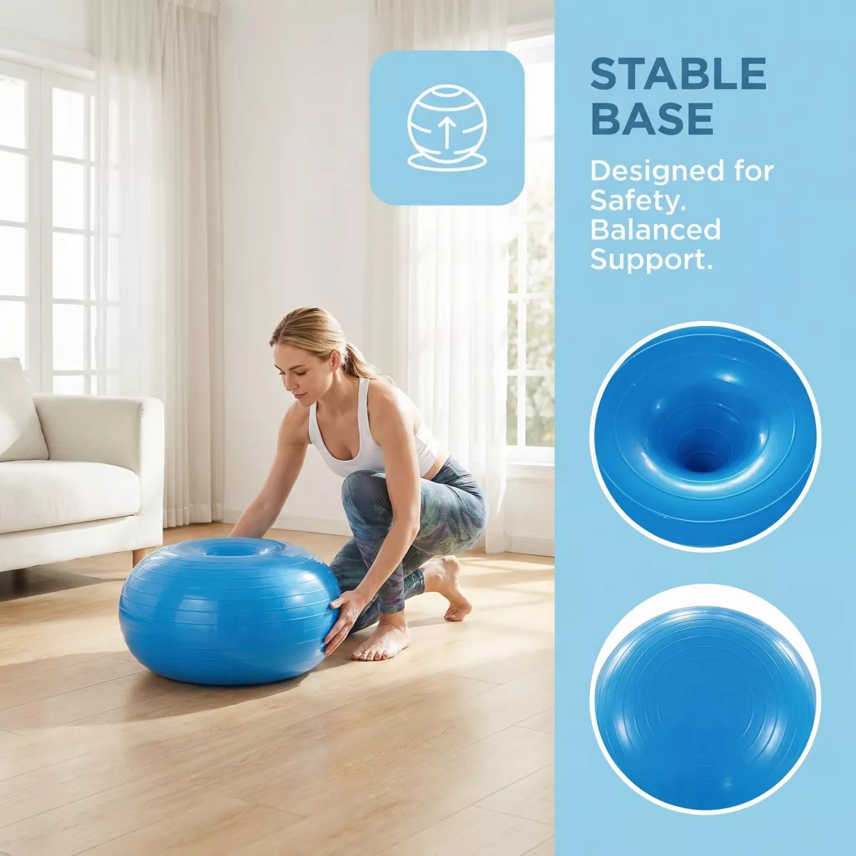 Donut Shape PVC Yoga Ball